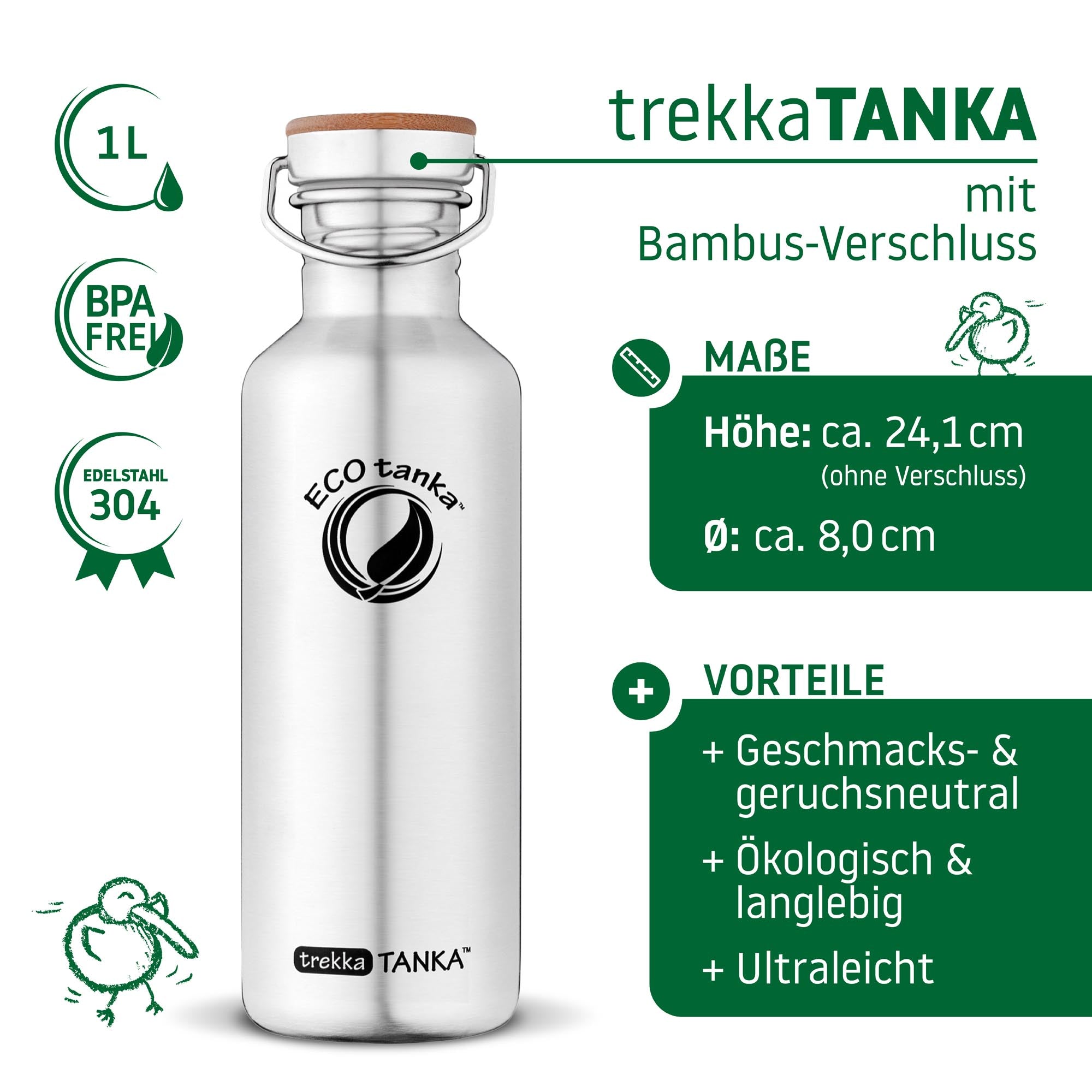 ecotanka-trekkatanka-1-0l-edelstahl-trinkflasche-mit-edelstahl-bambus-verschluss image 3