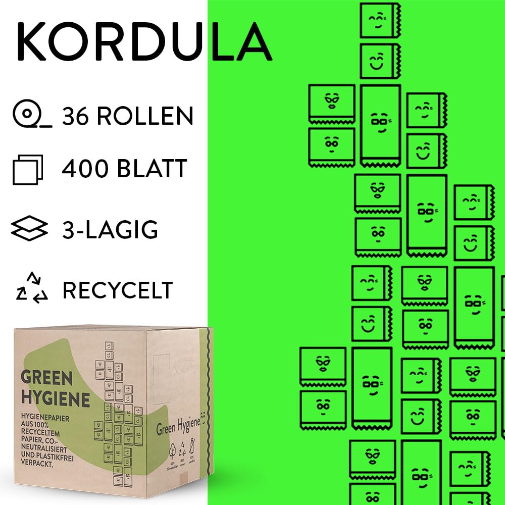green-hygiene-kordula-toilettenpapier-3-lagig-recycling-36-rollen image 3