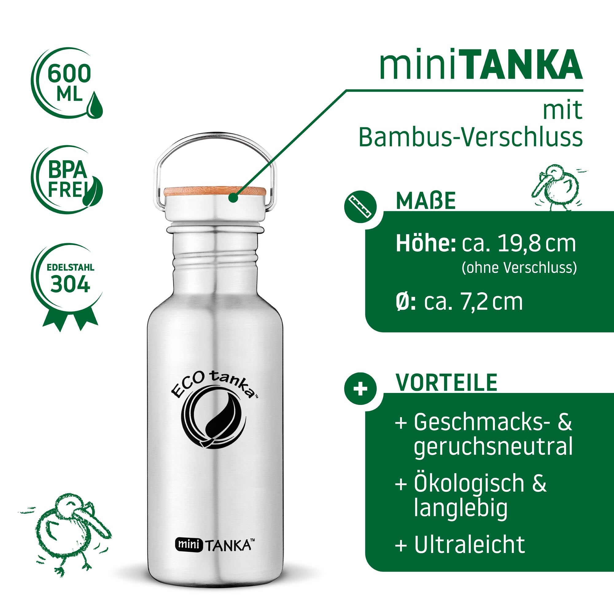 ecotanka-0-6l-minitanka-edelstahl-trinkflasche-mit-edelstahl-bambus-verschluss image 2