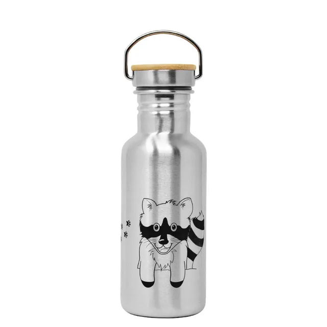 ecotanka-minitanka-racoon-edition-edelstahl-trinkflasche-0-6-l-mit-edelstahl-bam image 1