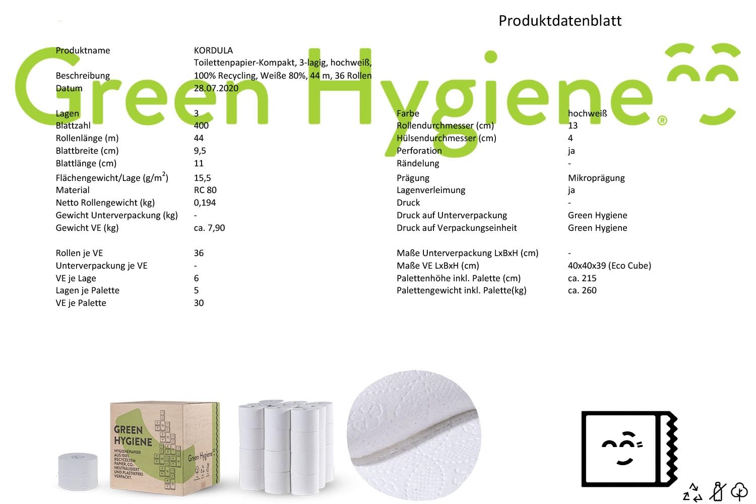 green-hygiene-kordula-toilettenpapier-3-lagig-recycling-36-rollen image 4