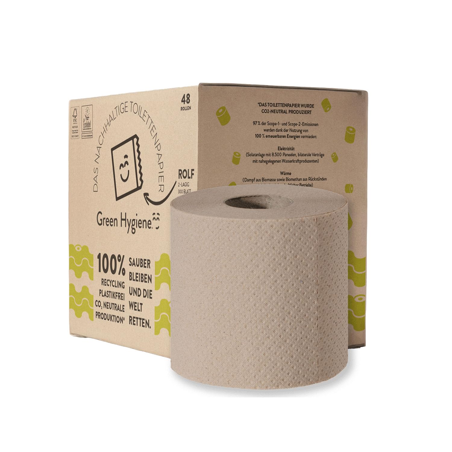 green-hygiene-rolf-toilettenpapier-2-lagig-36-rollen-karton image 1