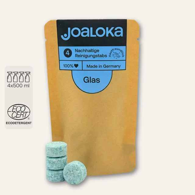 joaloka-glasreiniger-tabs-4er-pack-ergibt-4-x-500-ml-streifenfreien-glanz image 1