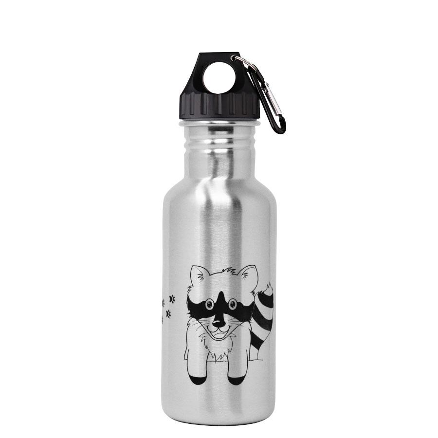 ecotanka-minitanka-racoon-edition-edelstahl-trinkflasche-0-6l-mit-poly-loop-vers image 1