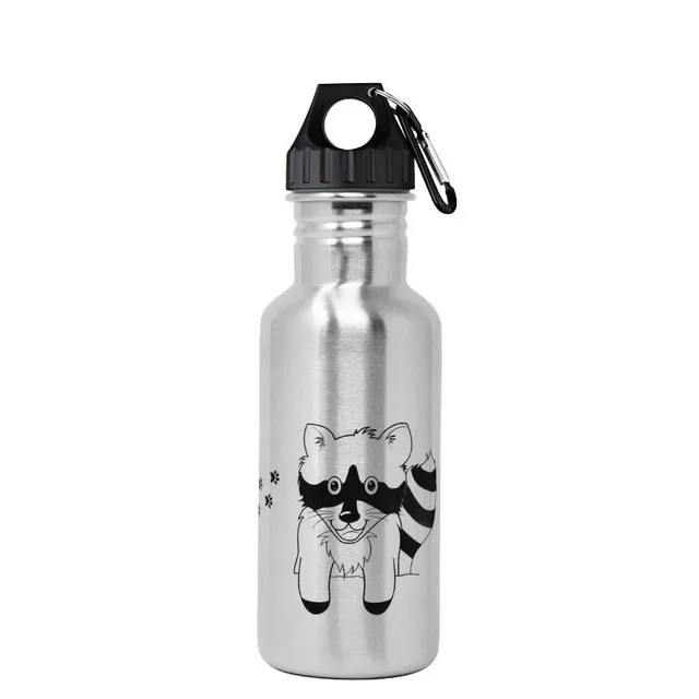 ecotanka-minitanka-racoon-edition-edelstahl-trinkflasche-0-6l-mit-poly-loop-vers image 1