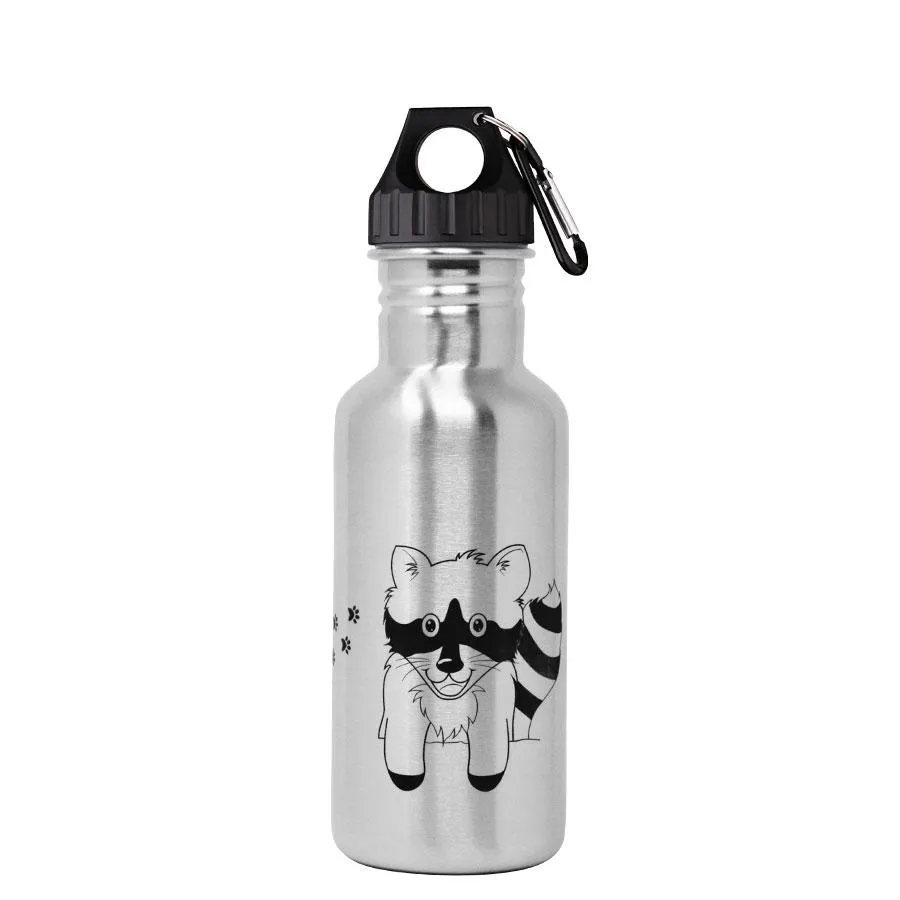 ecotanka-minitanka-racoon-edition-edelstahl-trinkflasche-0-6l-mit-poly-loop-vers image 1