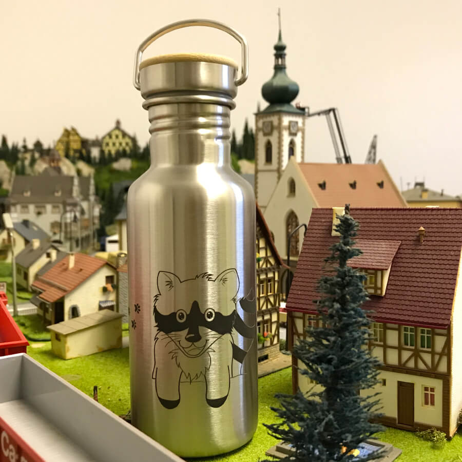 ecotanka-minitanka-racoon-edition-edelstahl-trinkflasche-0-6-l-mit-edelstahl-bam image 8